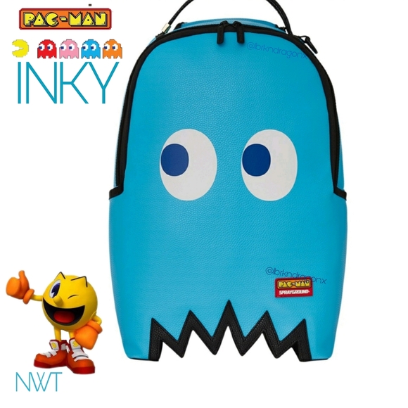 PAC-MAN Mystery Ghost Backpack Sprayground Pinky Inky Blinky Clyde Glow in Dark - Picture 6 of 14